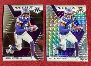 (2) 2020 Mosaic Justin Jefferson Rookie Cards
