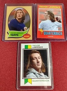 (3) 2021 Topps X Trevor Lawrence Rookie Cards