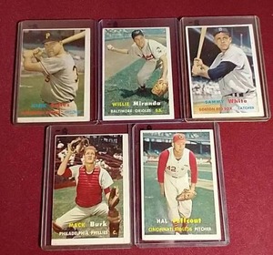 (5) 1957 Topps Cards