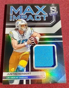2022 Spectra Justin Herbert Jersey Card - #d99