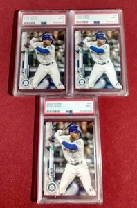 (3) 2020 Topps Kyle Lewis Rookie Cards - All PSA 9