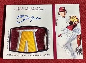 National Treasures Brett Lilek Jersey Auto Card - #d99