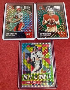 (3) Mosaic Prizm Insert Cards of QB Legends