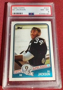 1988 Topps Bo Jackson Card - PSA 8