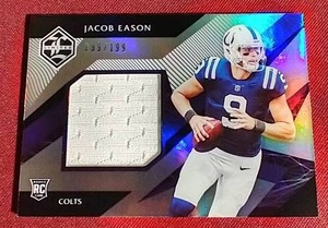 2020 Panini Limited Jacob Eason Rookie Patch Auto Card - #d 199199