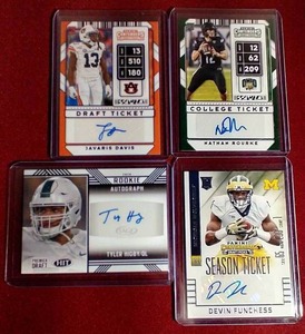 (4) NFL Rookie Autograph Cards