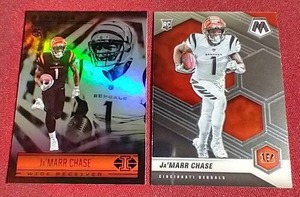 (2) 2021 JaMarr Chase Rookie Cards