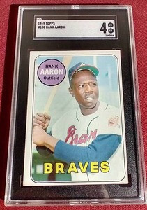 1969 Topps Hank Aaron Card - SGC 4