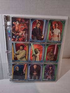 lot 155 image: 2002 Topps Star Wars Attack of the Clones Complete Base Card Set (100)