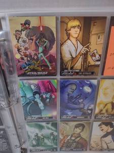 lot 159A image: 2013 Star Wars Illustrated A NEW HOPE One Year Earlier Set #OY-1 through #OY-18 (Missing 2 Cards)