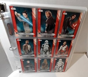 lot 103 image: 2017 Topps The Last Jedi #1-100  Blueprints BP#1-8  Red Character RL#1-8  Resist Cards R#1-8