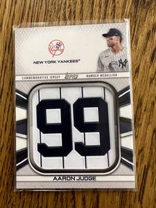 lot 87 image: Aaron Judge Commemorative Jersey Number Medallion Card
