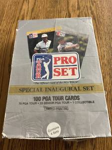 lot 114 image: PGA Tour Pro Set Tour Cards Factory Sealed Box