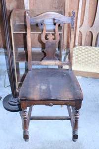 lot 83 image: Mid Century Chairs, Bookcase & Floor Lamp