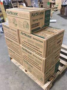 lot 8 image: Pallet of Assorted Spring Creek Gray 2 - 4 in. x 4 - 10 in. Cement Standard CornerFinished End Wall Tiles (7.25 sq. ft.case) by AIRSTONE (7 Boxes)  Customer Returns See Pictures