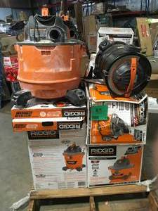 lot 20 image: Pallet of WetDry Shop Vacs and Acessories Various Models and Conditions Customer Returns See Pictures