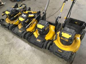 lot 15 image: Lot of Dewalt Lawn Mowers Customer Returns See Pictures