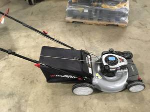 lot 21 image: 21 in. 140 cc Briggs and Stratton Walk Behind Gas Push Lawn Mower with Height Adjustment and with Mulch Bag Customer Returns See Pictures