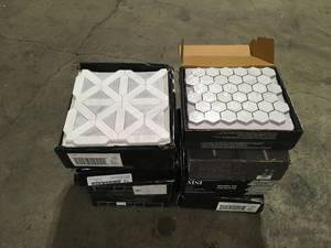 lot 22 image: Lot of Mixed Tile Flooring Customer Returns See Pictures