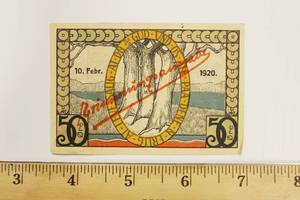 1921 Sweden Uncirculated Currency 50 Ore, Rare Find