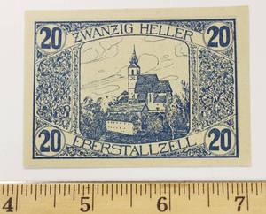 1920 German Uncirculated Paper Money 20 Hiller