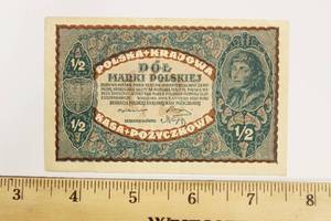 1920 Poland Uncirculated Banknote 12 Marki, Rare Find