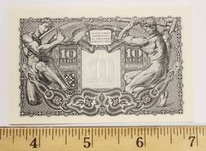 1944 Italy Uncirculated Banknote 10 Lire