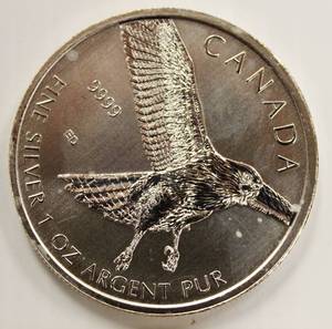 5 Dollar Canada ED .999 Fine Silver 1 OZ Argent Pur 2015 Queen Elizabeth II