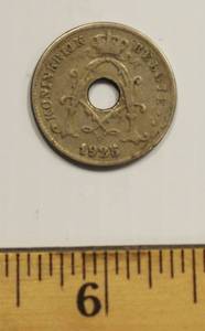 1925 Belgium 10 Cents Coin