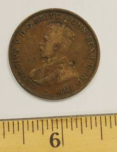 1917 Commonwealth Of Australia 1 Penny Emperor Georgivs Bronze Coin