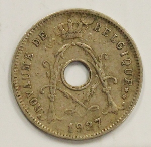 1927 Belgium 5 CES Rare Coin