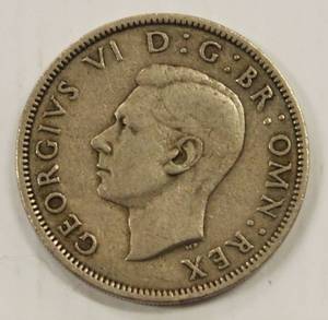 1950 England 2 Shillings King Georgsiv VI
