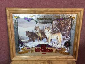 lot 18 image: Vintage Old Milwaukee Wildlife Series No. 5 Foiled Mirror