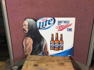 lot 20 image: Miller Lite Dont Mess With Miller Time Metal Sign