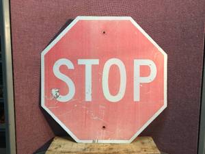 lot 76 image: Aluminum 24 STOP Sign