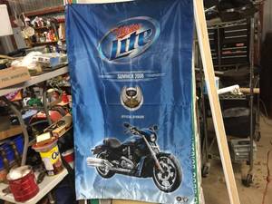 lot 93 image: Miller Lite - Harley Davidson Promotional Banner