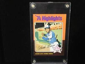 lot 115 image: Topps Hank Aaron 74 Highlights Baseball Card