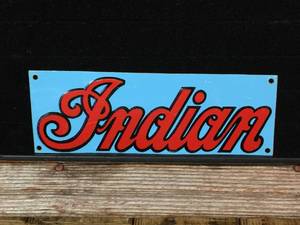 lot 137 image: Embossed Indian Custom Metal Sign