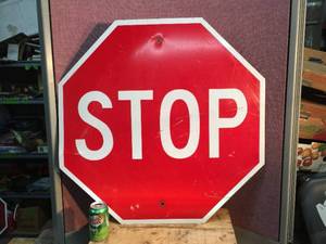 lot 141 image: Large Metal STOP Sign