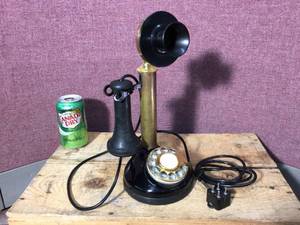 lot 158 image: Vintage Candlestick Style Rotary Dial Phone