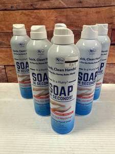lot 36 image: 6 Cans of Soap in Seconds $14.95 retail each