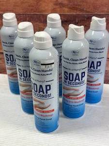 lot 38 image: 6 Cans of Soap in Seconds $14.95 retail each