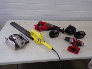 lot 18 image: 18v Cordless Tools, Jig Saw, Hedge Trimmers
