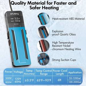 lot 8 image: Orlushy 800W Submersible Aquarium Heater