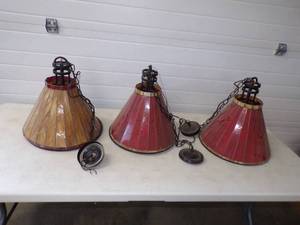 lot 28 image: 3 Hanging lights from a Casino in Las Vegas