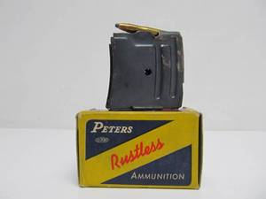 lot 35 image: Vintage 22 Hornet Magazine & Peters Ammunition Full Box of Ammo