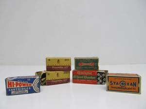 lot 39 image: Great Lot of Old Vintage Full Ammo Boxes
