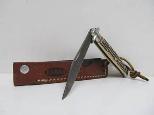 lot 46 image: Nice Old COLONIAL Folding Knife & KA-BAR Sharpener 