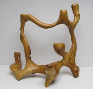 lot 98 image: Gorgeous LARGE Natural Burled Wood Candle Display Stand