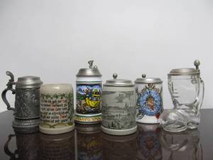 lot 141 image: Nice Lot of Vintage German Beer Steins